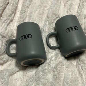 Audi Gray Ceramic Mug Pair